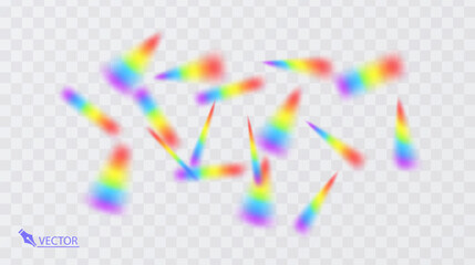 Colorful rainbow on transparent background Vivid vector colorful rainbow