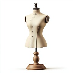 Adjustable tailor&acirc;???s mannequin used for sewing and clothing design, isolated on a clean white background