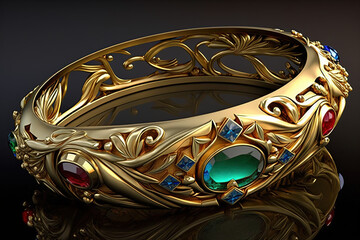 Saphire and gold bracelet