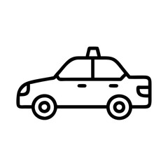 Police Car Icon for Law Enforcement and Security Themes