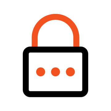 passowrd outline color icon