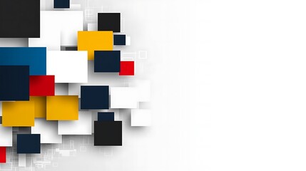 Abstract Colorful Squares Geometric Design Background