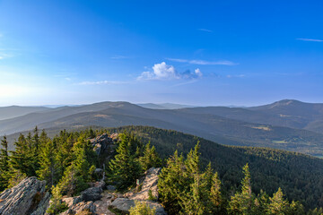 View of the mountains and blue sky