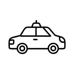 Police Car Icon for Law Enforcement and Security Themes