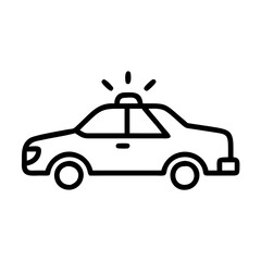Naklejka premium Police Car Icon for Law Enforcement and Security Themes