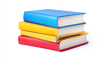 Vibrant Book Fair Display: Stack of Books in Scenic Panorama for Education and Literature Promotion