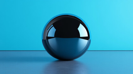 Photo of a digitally created blue and black object 3d render illustration 360 degree full panorama environment map vr virtual reality. 3D Illustration