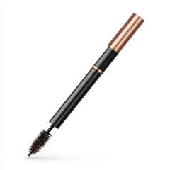 Eyebrow pencil with a dual-ended spoolie brush, isolated on a clean white background