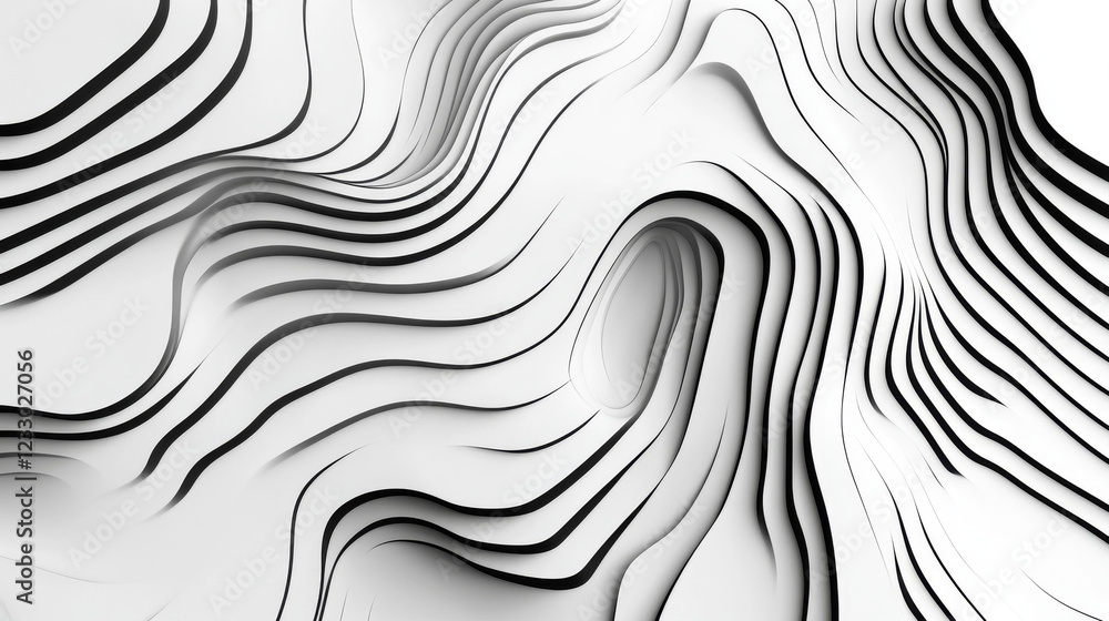 Poster data technology abstract modern futuristic black on white lines low poly shape wire mesh surface 3d 