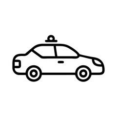 Police Car Icon for Law Enforcement and Security Themes
