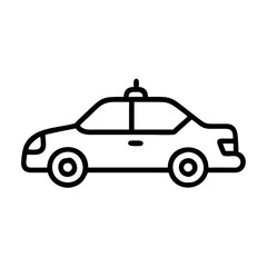 Obraz premium Police Car Icon for Law Enforcement and Security Themes
