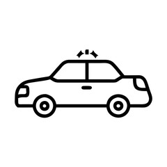 Police Car Icon for Law Enforcement and Security Themes