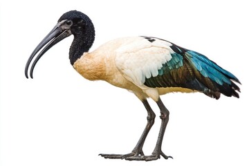 Fototapeta premium Mythical Ibis: Sacred African Bird Depicted in Graphic Form, Celebrating Ancient Fauna and Migratory Heritage