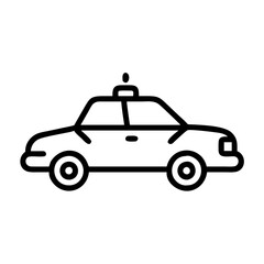 Naklejka premium Police Car Icon for Law Enforcement and Security Themes