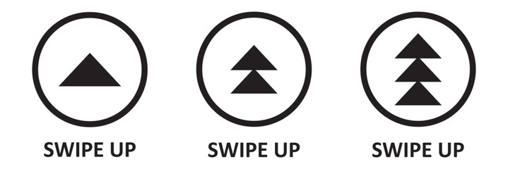 Swipe up icons vector