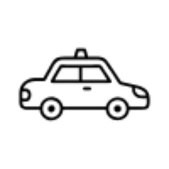 Police Car Icon for Law Enforcement and Security Themes