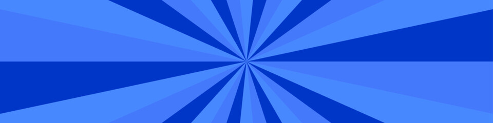 Geometric blue ray burst background design - abstract vector illustration