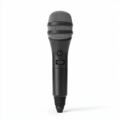 Professional dynamic microphone with a rugged body and foam windscreen, centered on a clean white background