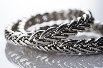 Thin silver bracelet