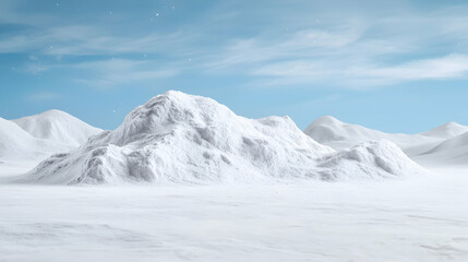 Obraz premium Snowy mountain range under a clear sky, winter landscape, travel backdrop