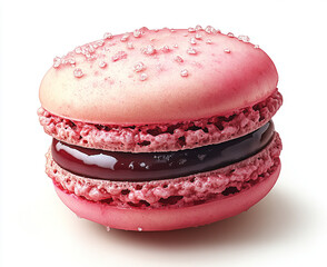 colorful macaroons isolated on white