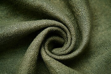 Swirled green fabric texture background for design