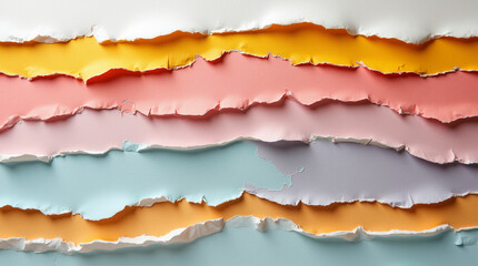 Fototapeta premium Colorful torn paper background with watercolor effect