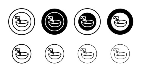 Pouring icon Outline thin set pack series