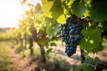 Vineyard full of grapes