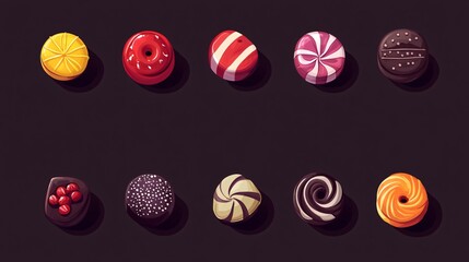 Colorful Candy Vector Icon for Graphic Design Projects
