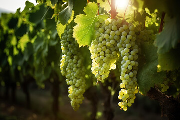 Vineyard full of grapes