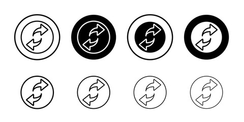 Swap icon Outline thin set pack series