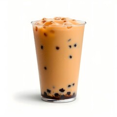 Iced Boba Tea, studio shot, refreshment, drink, pearls