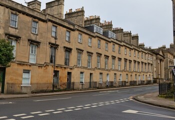 Naklejka premium street in the town in Bath - Somerset - united kingdom