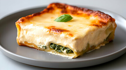 Creamy Spinach Cannelloni, baked, close-up, food photography