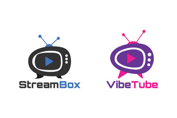 Streaming platforms combine modern design with vibrant colors in creative logos