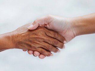 Fototapeta premium holding hands showing support and care