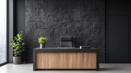 Sustainable 3D Eco-Friendly Resin Interior Wall Design for Modern Corporate Offices,3D rendering