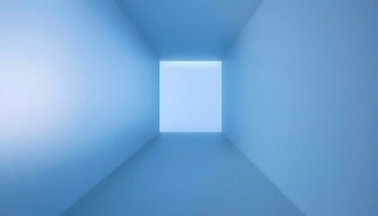 Obraz premium Abstract Blue Room Light Square Perspective