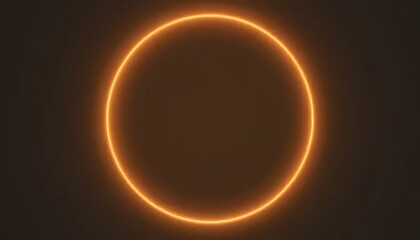 Glowing Orange Circle On Dark Background