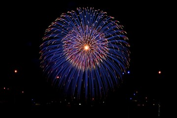 Fireworks display during the feast of the Assumption on the 15th of August in Qrendi, Malta