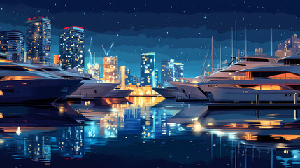 Obraz premium luxury yacht harbor