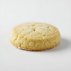 Close-Up of Ghraiba Cookie with Powdered Sugar on White Background