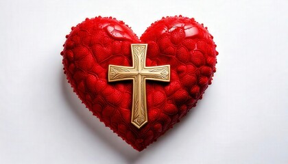 A heart combined with a cross, symbolizing faith and love