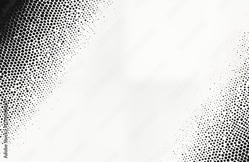 Poster abstract black dotted halftone pattern on transparent background. stylish design element for graphic
