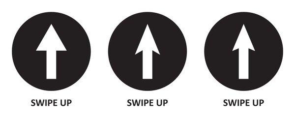 Swipe up, arrow symbol, button. Swipe up insta story icon. Text swipe up. Arrow up for social media stories, design blogger, scroll pictogram