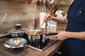 Cooking delicious meals in a cozy kitchen on a sunny afternoon