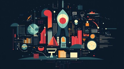 Modern Financial Technology Business Concept Vector Illustration for Marketing Collaterals and Websites