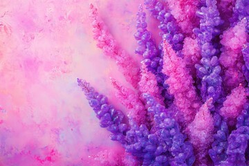 Underwater flora in blue and purple colors with copy space.