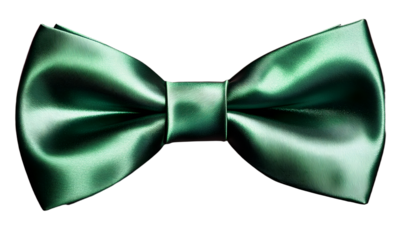 Green Satin Bow Tie, Essential Accessory, wedding, ceremony, Celebrations, Lucky, Irish, St. Patrick's day, PNG, Transparent, isolate.